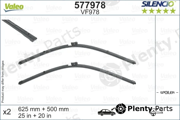 Valeo 577978 — Wiper Blade SILENCIO FLAT BLADE SET