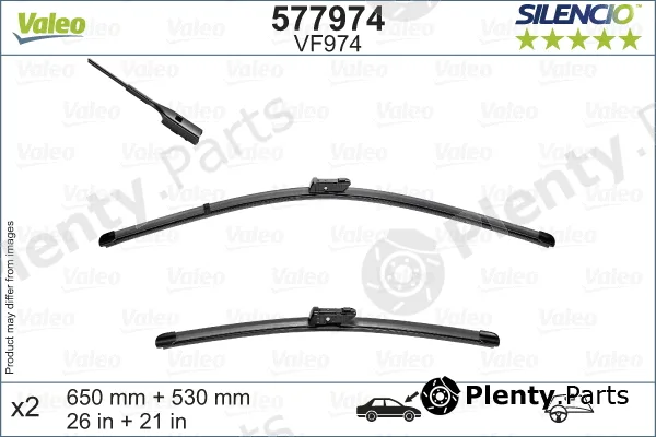 Valeo 577974 — Wiper Blade SILENCIO FLAT BLADE SET