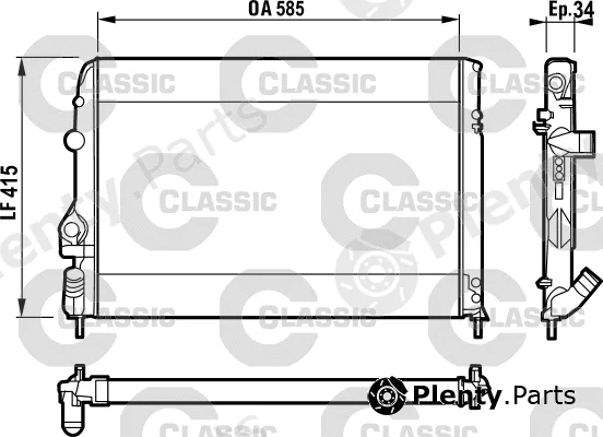 Valeo 232559 — Radiator, engine cooling VALEO CLASSIC
