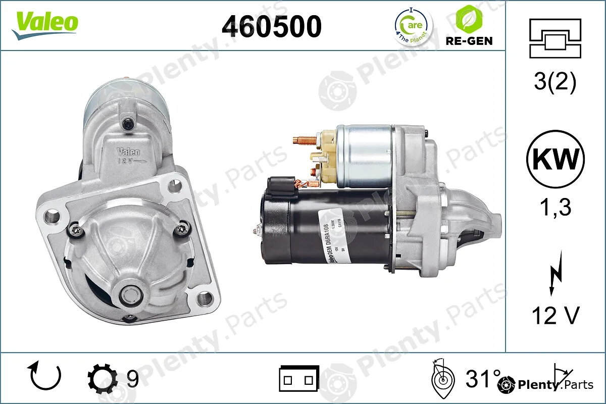 Valeo 460500 — Starter VALEO RE-GEN REMANUFACTURED