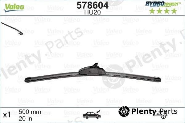 Valeo 578604 — Wiper Blade HYDROCONNECT UPGRADE