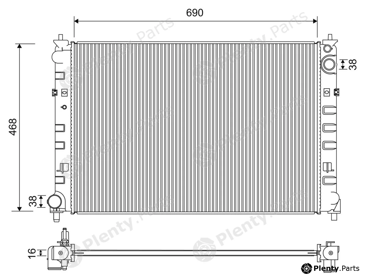 Valeo 701203 — Radiator, engine cooling
