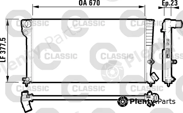 Valeo 231744 — Radiator, engine cooling VALEO CLASSIC