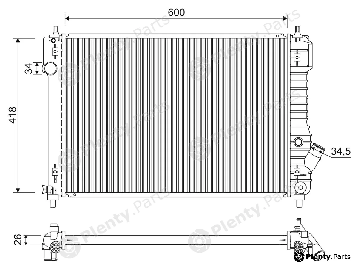 Valeo 701276 — Radiator, engine cooling