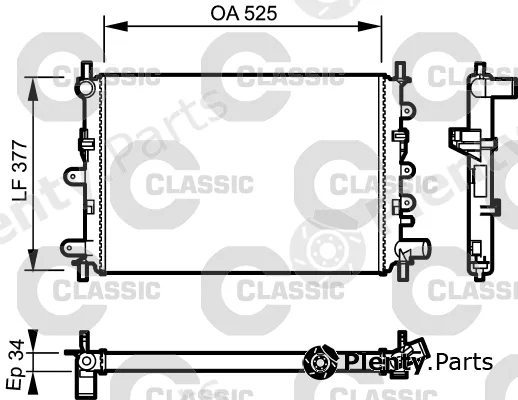 Valeo 230856 — Radiator, engine cooling VALEO CLASSIC