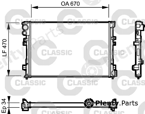 Valeo 231168 — Radiator, engine cooling VALEO CLASSIC