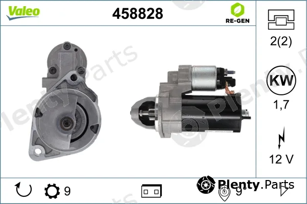 Valeo 458828 — Starter VALEO RE-GEN REMANUFACTURED