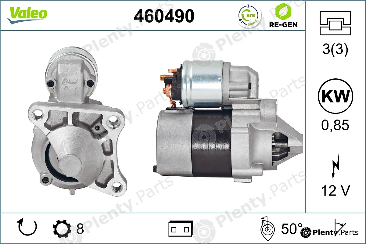 Valeo 460490 — Starter VALEO RE-GEN REMANUFACTURED
