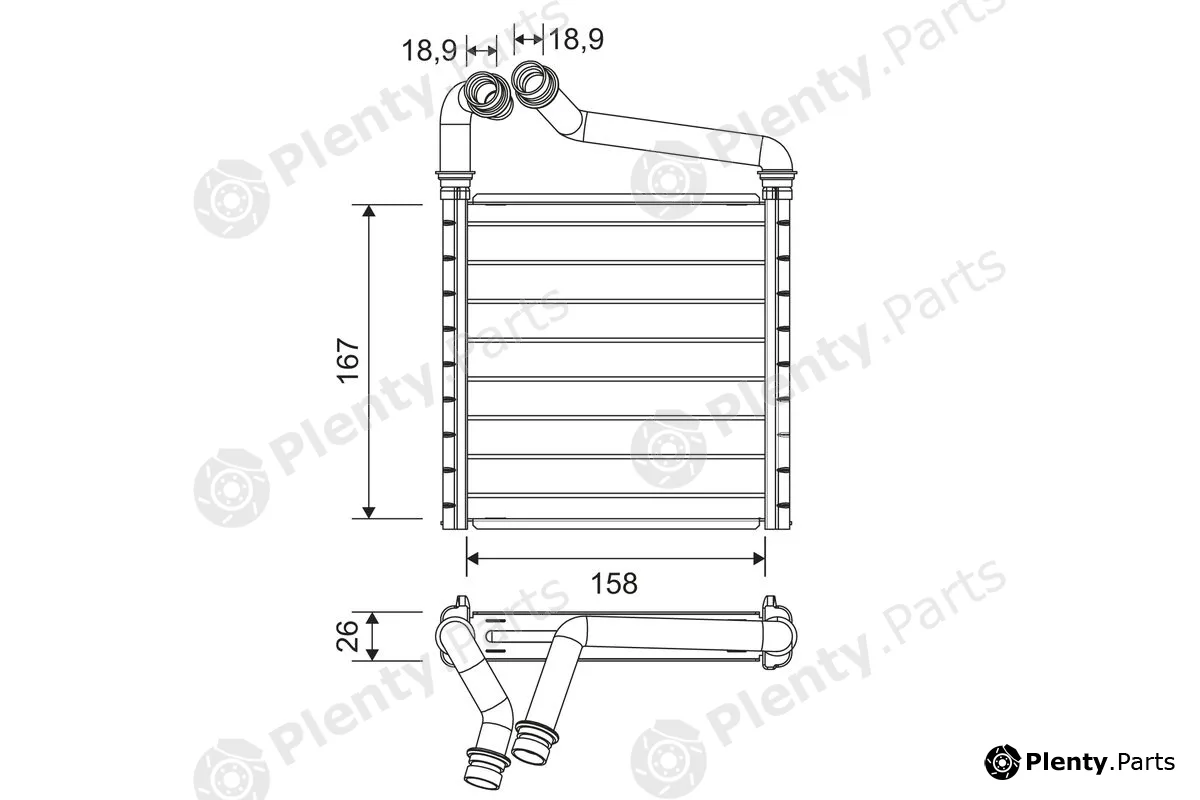 Valeo 811633 — Heat Exchanger, interior heating