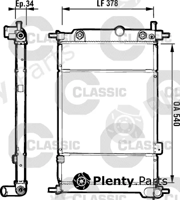 Valeo 230994 — Radiator, engine cooling VALEO CLASSIC