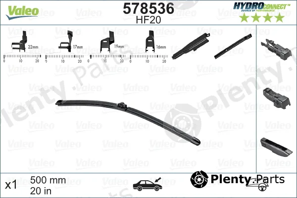 Valeo 578536 — Wiper Blade HYDROCONNECT