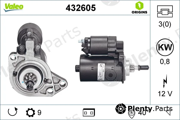 Valeo 432605 — Starter VALEO ORIGINS NEW OE TECHNOLOGY