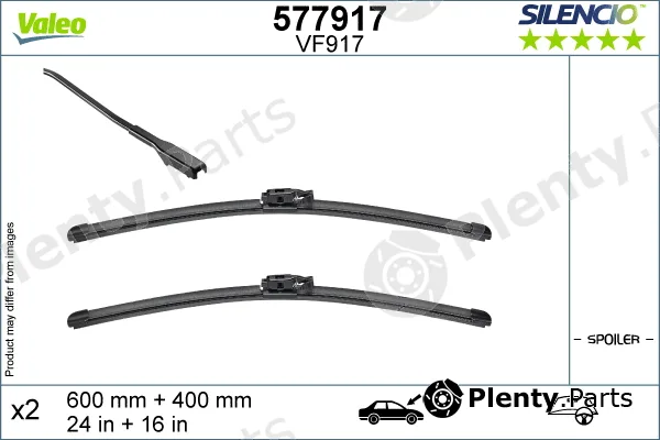 Valeo 577917 — Wiper Blade SILENCIO FLAT BLADE SET