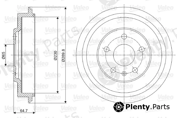 Valeo 237054 — Brake Drum