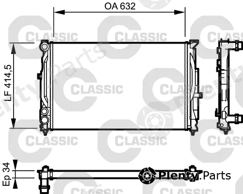 Valeo 232361 — Radiator, engine cooling VALEO CLASSIC