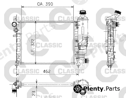 Valeo 230372 — Radiator, engine cooling VALEO CLASSIC