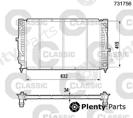 Valeo 231756 — Radiator, engine cooling VALEO CLASSIC