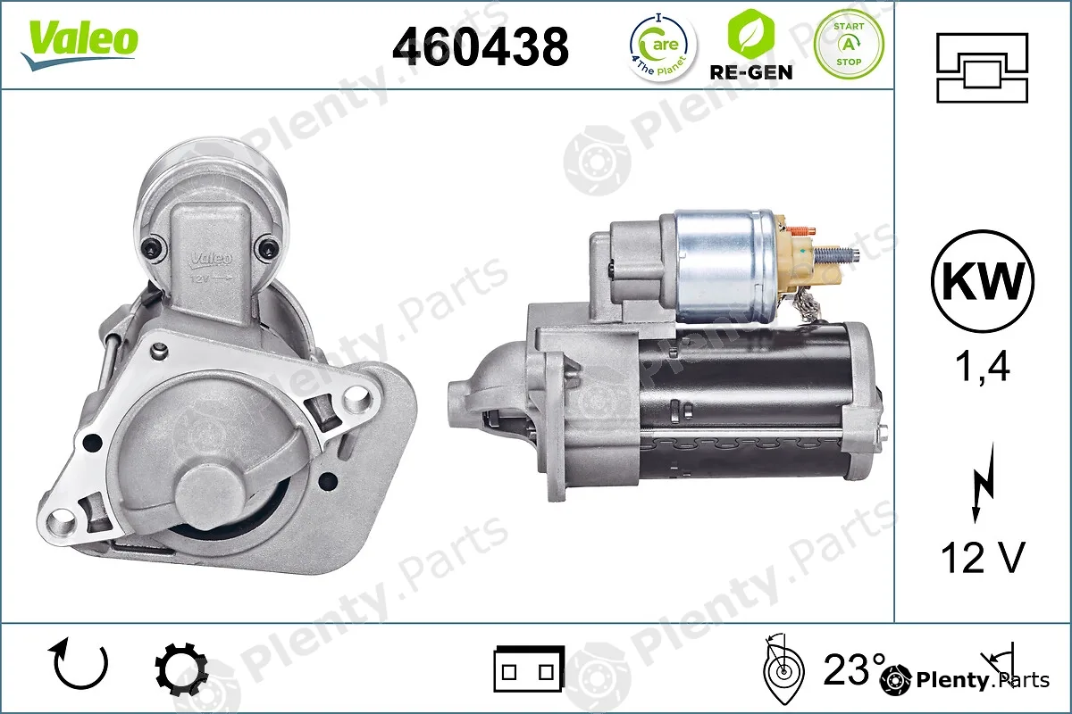 Valeo 460438 — Starter VALEO RE-GEN REMANUFACTURED STOP&START
