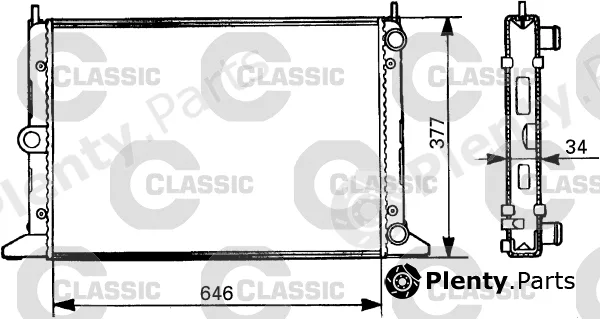 Valeo 231386 — Radiator, engine cooling VALEO CLASSIC