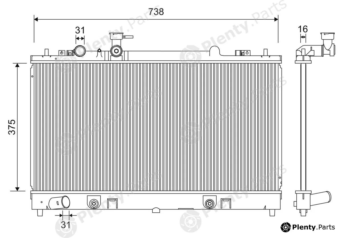 Valeo 701208 — Radiator, engine cooling