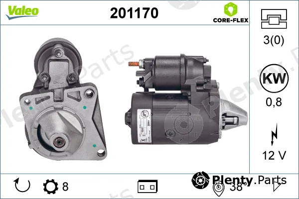 Valeo 201170 — Starter VALEO CORE-FLEX