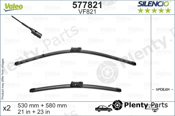 Valeo 577821 — Wiper Blade SILENCIO FLAT BLADE SET