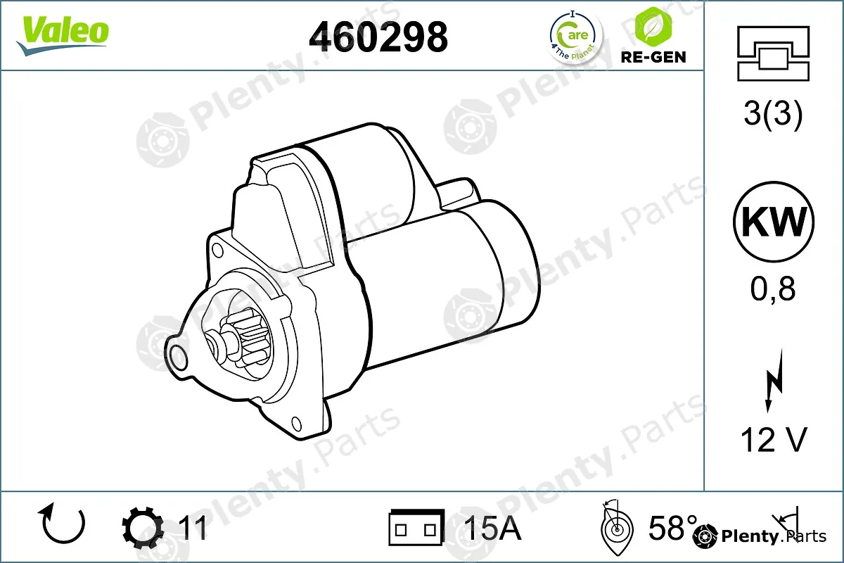 Valeo 460298 — Starter VALEO RE-GEN REMANUFACTURED