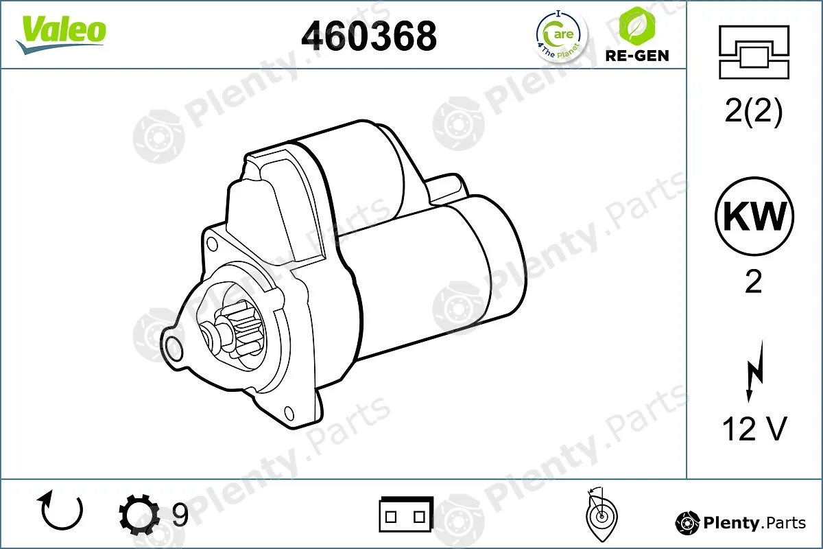 Valeo 460368 — Starter VALEO RE-GEN REMANUFACTURED