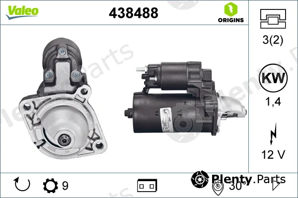Valeo 438488 — Starter VALEO ORIGINS NEW OE TECHNOLOGY