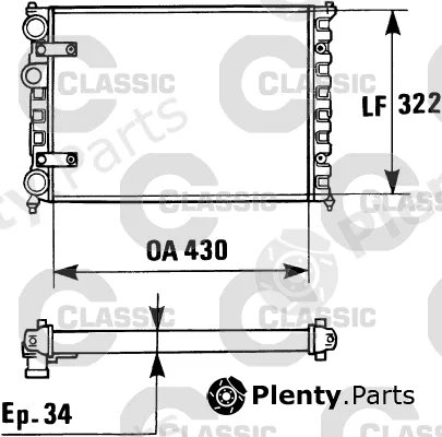 Valeo 230946 — Radiator, engine cooling VALEO CLASSIC