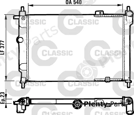 Valeo 231551 — Radiator, engine cooling VALEO CLASSIC