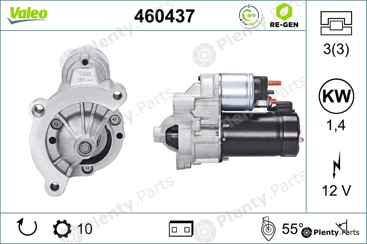 Valeo 460437 — Starter VALEO RE-GEN REMANUFACTURED