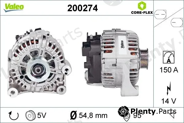 Valeo 200274 — Alternator VALEO CORE-FLEX