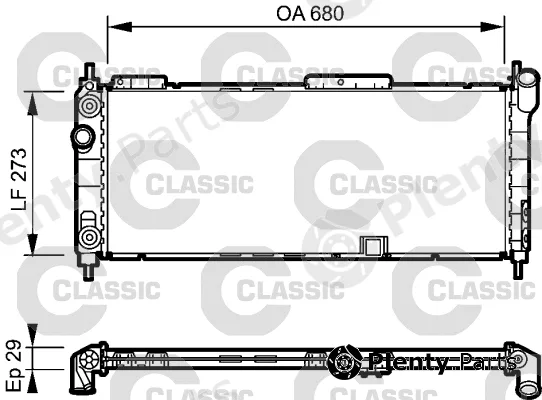Valeo 234271 — Radiator, engine cooling VALEO CLASSIC