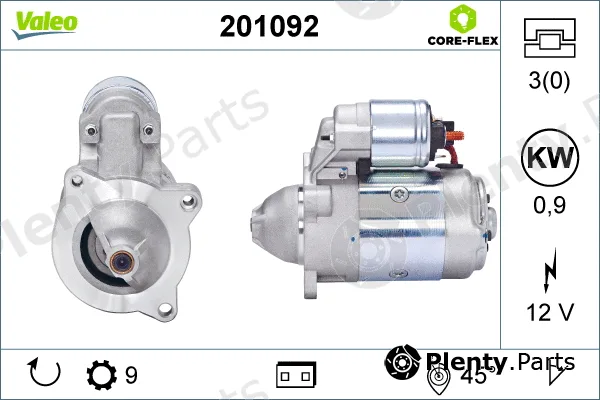 Valeo 201092 — Starter VALEO CORE-FLEX
