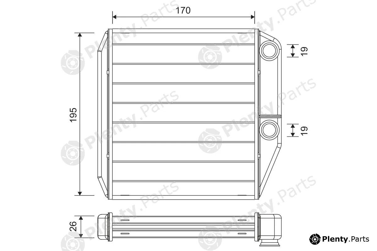 Valeo 811600 — Heat Exchanger, interior heating