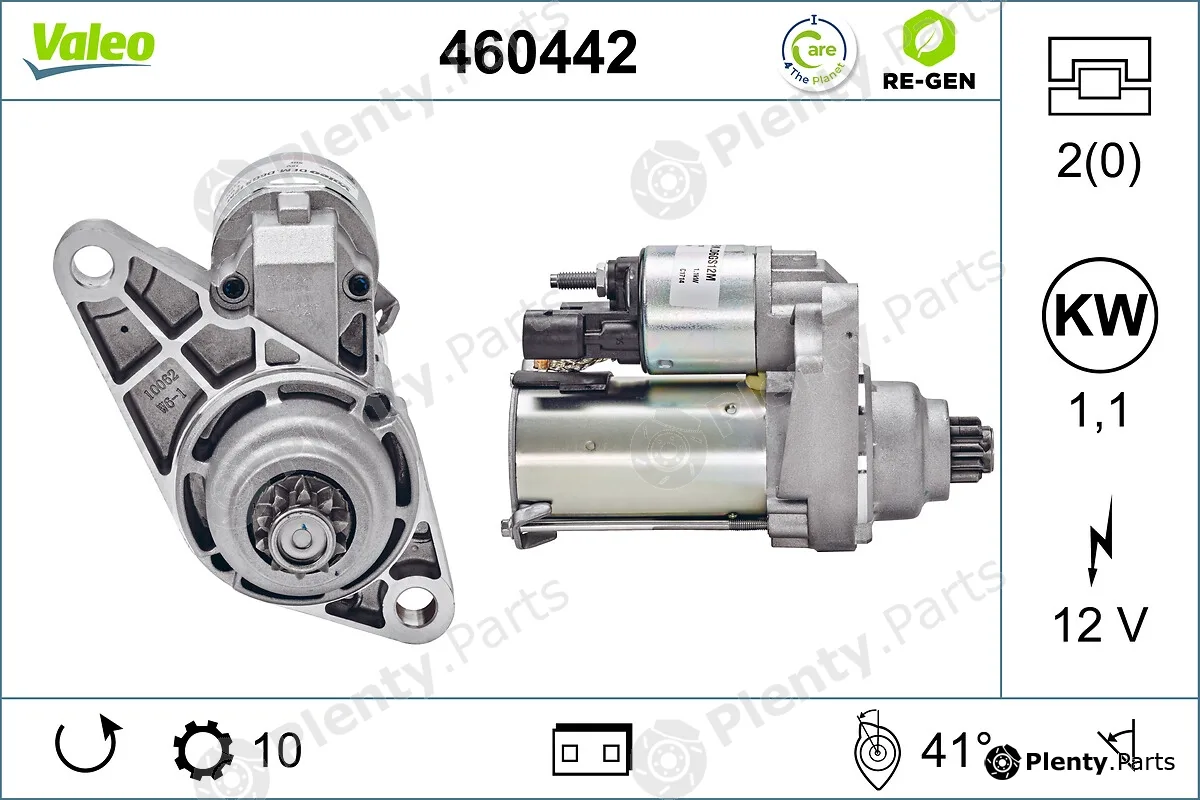 Valeo 460442 — Starter VALEO RE-GEN REMANUFACTURED