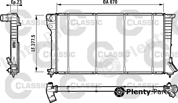 Valeo 232517 — Radiator, engine cooling VALEO CLASSIC