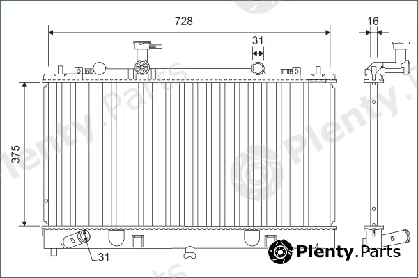 Valeo 701168 — Radiator, engine cooling