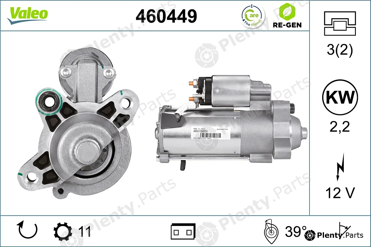 Valeo 460449 — Starter VALEO RE-GEN REMANUFACTURED