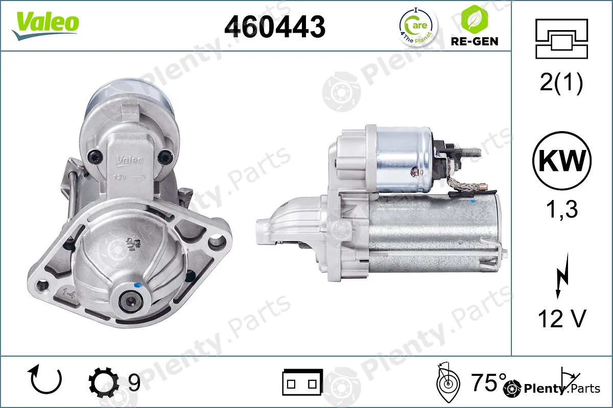 Valeo 460443 — Starter VALEO RE-GEN REMANUFACTURED