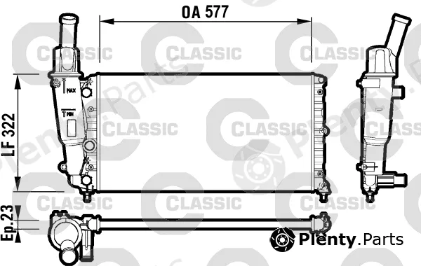 Valeo 232705 — Radiator, engine cooling VALEO CLASSIC