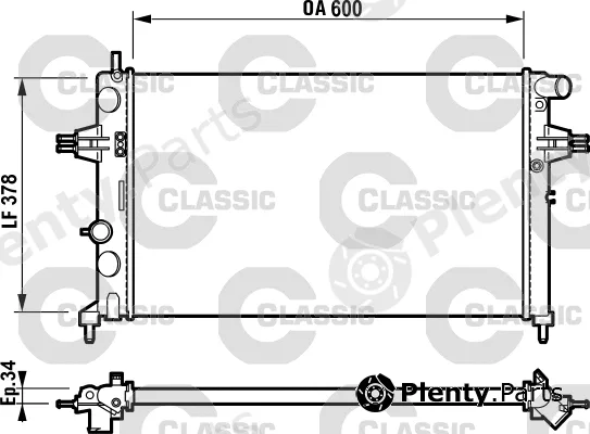 Valeo 232729 — Radiator, engine cooling VALEO CLASSIC