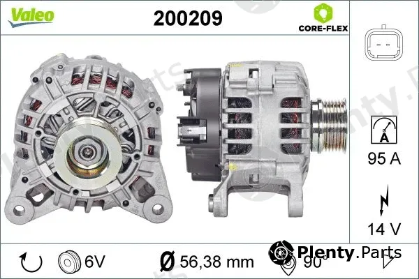Valeo 200209 — Alternator VALEO CORE-FLEX
