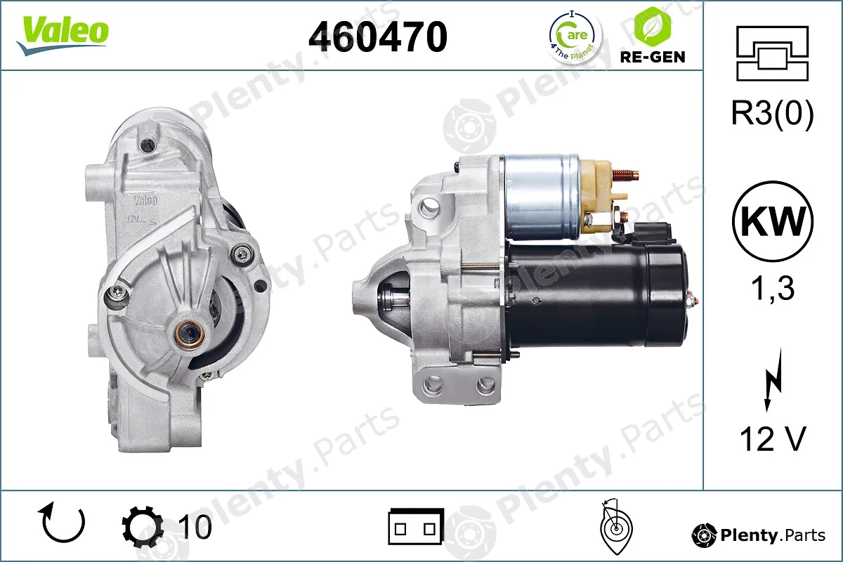 Valeo 460470 — Starter VALEO RE-GEN REMANUFACTURED