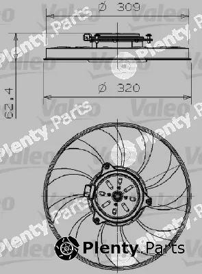 Valeo 696002 — Fan, engine cooling
