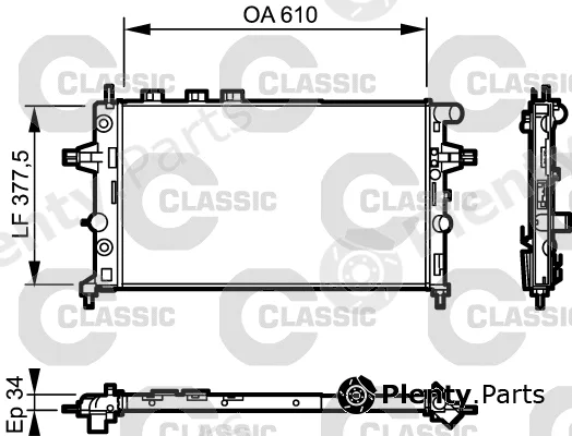 Valeo 232550 — Radiator, engine cooling VALEO CLASSIC