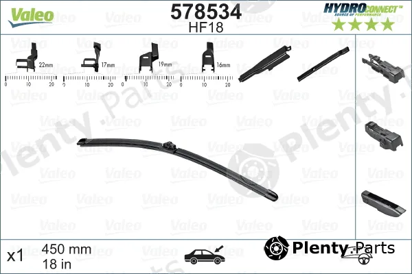 Valeo 578534 — Wiper Blade HYDROCONNECT