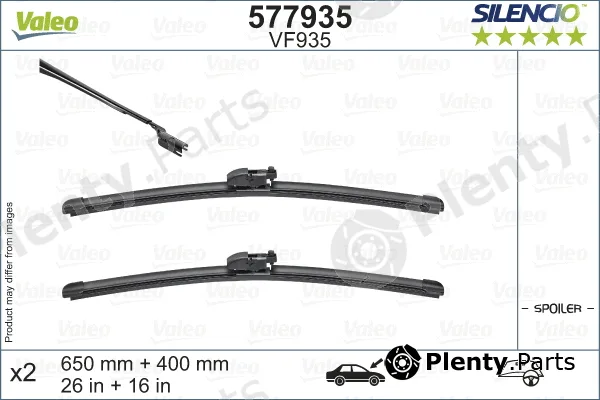 Valeo 577935 — Wiper Blade SILENCIO FLAT BLADE SET