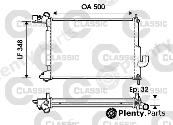 Valeo 232349 — Radiator, engine cooling VALEO CLASSIC